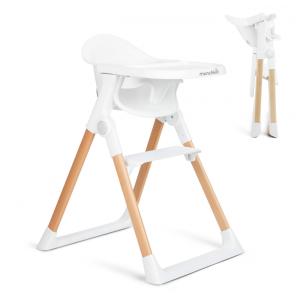 Cadeira de Alimentação Cadeirão com Design Moderno Compacto e Fácil de Limpar, Munchkin, Branco