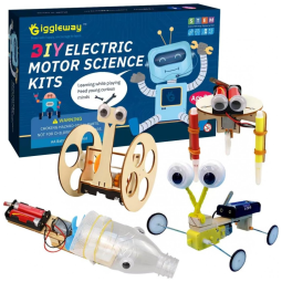 Kit de Construção Quebra Cabeças 3D em Madeira com Motor Elétrico, Giggleway