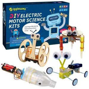 Kit de Construção Quebra Cabeças 3D em Madeira com Motor Elétrico, Giggleway