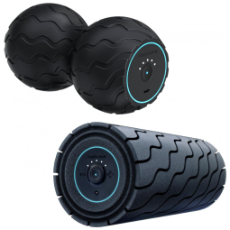 Wave Duo and Roller Bundle Low Back Full Body Vibrating Foam Rollers, THERAGUN
