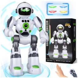 Robô Programável Preto e Prateado – Zreswap Robot Toys: Programmable Dancing Robot com Controle Remoto, Gravação de Voz e Controle por