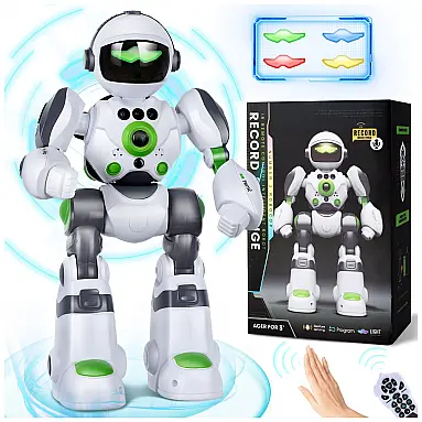 Robô Programável Preto e Prateado