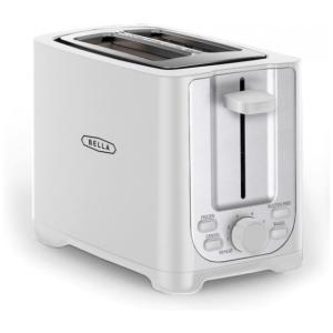 Torradeira Elétrica 2 Fatias 6 Níveis de Tostagem em Aço Inoxidável com Desligamento Automático, 110V, BELLA, Branca