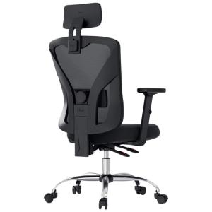 Hbada Cadeira de Escritório Ergonômica e Ajustável com Apoio para Lombar, Preta