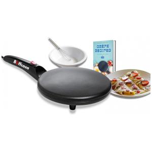 Máquina de Crepe Elétrica antiaderente, 110v, BUFFCASA, Preto