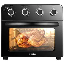Air Fryer Oven 1700W Multifunctional Convection Toaster Oven Combo Convection Toaster, Bake and Rotisserie, 6 Accessories with Recipe