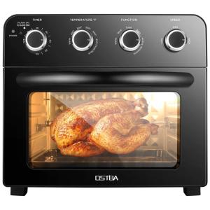 Air Fryer Oven 1700W Multifunctional Convection Toaster Oven Combo Convection Toaster, Bake and Rotisserie, 6 Accessories with Recipe