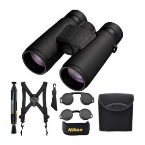 Binóculos 12x42 para Adultos com 3 Acessórios, Nikon Monarch M5, Preto