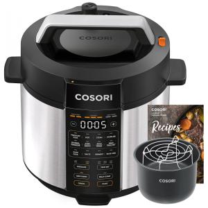 Panela de Pressão Elétrica 6L Programável 9 em 1 com Controle Digital, 110V 1100W, COSORI, Prata