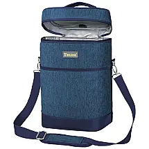 Bolsa Térmica Para Transporte de Vinhos BALEINE até 4 Garrafas, Azul