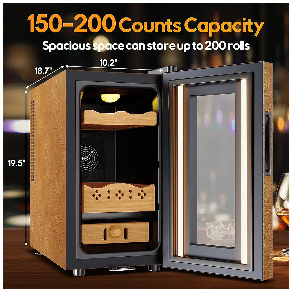Humidor Elétrico Velieta 25L Marrom com Controle Digital de Temperatura e Umidade 115V — foto 2