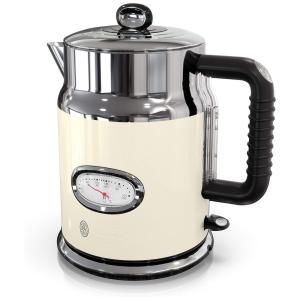 Chaleira Elétrica Russell Hobbs, Retro, 1.7L, Aço Inoxidável, 110v, REMINGTON SOLAR KE5550CRR, Creme