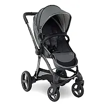 Carrinho de Bebê Completo com Sistema de Viagem e Recursos de Assento, Proteção Contra Insetos e Chuva, EGG, Cinza
