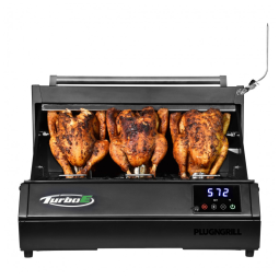 Churrasqueira Elétrica Turbo Outdoor PLUGNGRILL 1700W - Grill Infravermelho 61cm - Smart BBQ com Display de Sonda