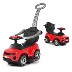 Carrinho de Passeio Infantil com Alça de Proteção Removível e Luzes Sonoras para Crianças de 1 a 3 Anos, HONEY JOY, Vermelho