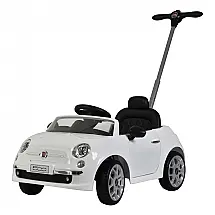 Carrinho de Passeio Infantil Fiat 500 Infantil com Alça para Crianças de 2 a 7 Anos, BEST RIDE ON CARS B07L117K6P, Branco