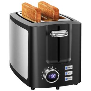 Torradeira Elétrica de 2 Fatias com 9 Níveis de Tostagem, 110v, SPECTRIVA, Preto