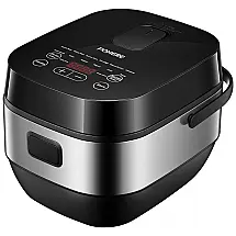 Panela de Arroz Elétrica 12 em 1 até 10 Xícaras Não Cozidas, 110V 900W, FOHERE, Preta