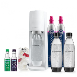 SodaStream Terra Sparkling Máquina de fazer água Bundle White: Faça Bebidas Personalizadas em Casa!