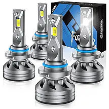 Kit Xenon Lâmpadas LED Branca 20000 Lumens 6500K, 9006, HB4, 9005, HB3, 4 Peças, FAHREN 0506, Prateado