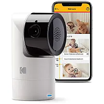 Babá Eletrônica KODAK C125 Portátil com Sensor de Movimento e Visão Noturna, Expansível até 4 Câmeras