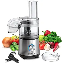 Processador de Alimentos 2 Velocidades 5 Xíc 350W, 110v, SHARDOR, Prateado
