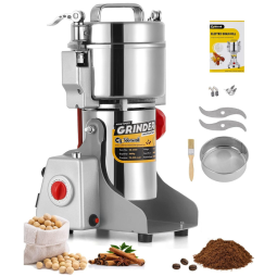 Moedor de Grãos Café, Alta Velocidade, 700g, 110v, CGOLDENWALL CNA 923D, Prateado