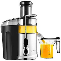 Centrifuga Profissional Espremedor 800W de alta Velocidade 10V 60Hz Inox, SOMOYA, Prateado