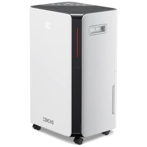 Desumidificador 4,5L com Drenagem Manual ou Automática, Filtros Reutilizáveis, Temporizador e Área 418m2, CONCHO, Branco