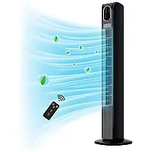 Ventilador de Torre com Controle Remoto, 3 Modos e Modo Silencioso, 110V, UTHFY JTF 10 R, Preto