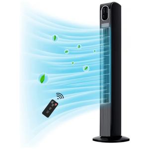 Ventilador de Torre com Controle Remoto, 3 Modos e Modo Silencioso, 110V, UTHFY JTF 10 R, Preto