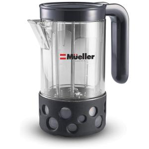 Cafeteira Elétrica Programável Hydro Press Filtro de Malha de Plástico e Aço Inoxidável Tritan, MUELLER AUSTRIA MU HYDPRESS, Preto