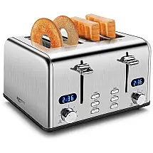 Keenstone Torradeira, retro, c, 4 fatias, 1650 W, 110V, aço inoxidável