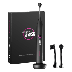 Curaprox Escova de Dentes Elétrica Revestica de Carbono Recarregável, Preta