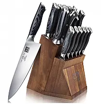 Conjunto de Facas de Cozinha SHAN ZU Genbu 14 Peças com Bloco Removível e Cabo Ergonômico K133
