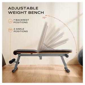 Banco Multiuso para Treino Corpo Inteiro em Casa, PERLECARE, Preto