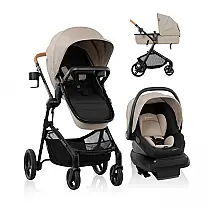 Sistema de Viagem Evenflo Pivot NXT Bege com Cadeirinha LiteMax NXT 1,4 a 13,6 kg