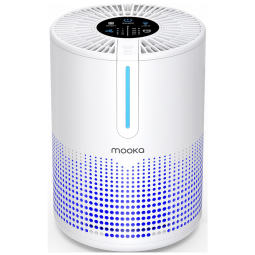 Purificador de Ar Portátil com Cabo USB e Filtro HEPA H13, Cobertura de 27 m2, Bivolt MOOKA, Branco