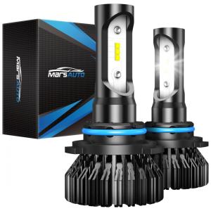 Kit Xenon Lâmpadas LED Branca 8000 Lumens 6000K, 9005, HB3, 2 Peças, MARSAUTO AHDM19005 W, Preto