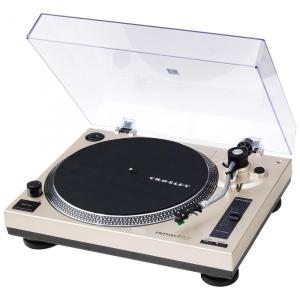 Vitrola Toca-Discos Bluetooth com Transmissão por Correia e Contrapeso Ajustável, C100BT-CP Crosley,Champanhe