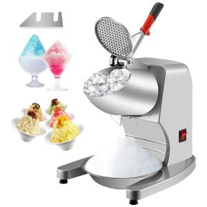 VEVOR Máquina de Raspadinha Industrial, Aço Inoxidável, 95 kg, h, 110V, 300W, Prata