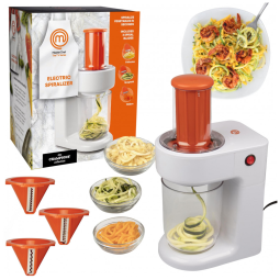Máquina de Macarrão de Legumes Vegetariano Elétrica MasterChef, 3 em 1, 110v, CHEFMASTER MTF SPR 771, Branco