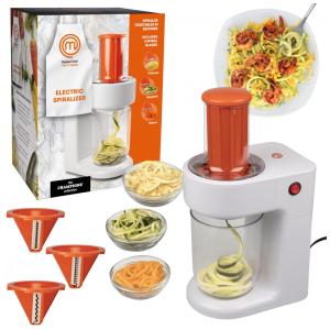 Máquina de Macarrão de Legumes Vegetariano Elétrica MasterChef, 3 em 1, 110v, CHEFMASTER MTF SPR 771, Branco