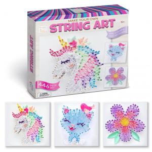 Kit Faça Você Mesmo DIY 3 Projetos Unocórnio, Flor e Gato Idade Recomendada 10 ou mais, HAPINEST 3480, Rosa