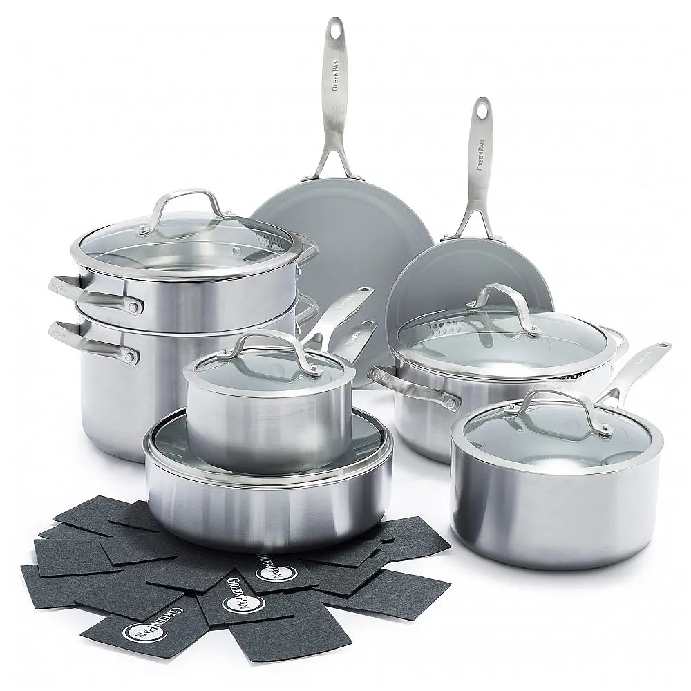 panpan　グレー38 Jogo de Panelas GreenPan Venice Pro 13 Peças Aço Inox ~ Ecletiq.com