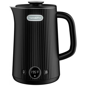 Chaleira Elétrica 1,7 L com Controle de Temperatura Digital, 110V 1200W, Nueve, Preta