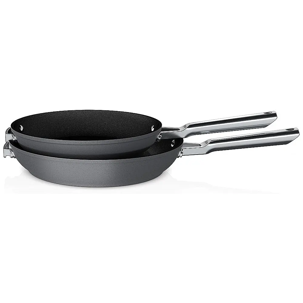 Conjunto de Frigideira Antiaderente 2 Peças em Aço Anodizado, Ninja C52200, Cinza