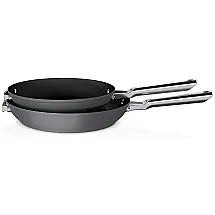 Conjunto de Frigideira Antiaderente 2 Peças em Aço Anodizado, Ninja C52200, Cinza