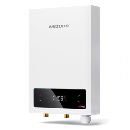 Aquecedor de Água Elétrico Tanqueless MIZUDO 14kW 240V Branco com Display LED e Vazão até 3,4 GPM