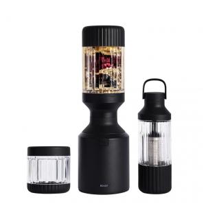 Mini Liquidificador Portátil 1L em Aço Inoxidável, 1000W 110V, Beast, Preto